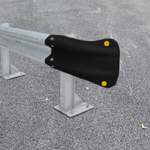 Light Slate Gray Black Armco Fishtail End with Reflectors
