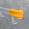 Light Slate Gray Yellow Armco Fishtail End with Reflectors