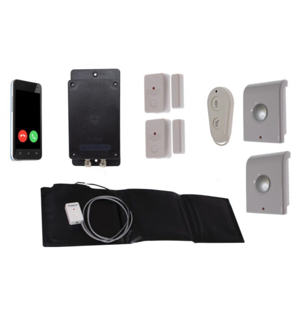 Dark Slate Gray Battery 3G GSM UltraDIAL Door & Pressure Mat Alarm With Indoor Sirens