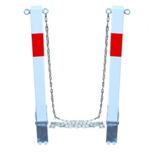 Lavender Heavy Duty White & Red Removable Security Post Chain Set