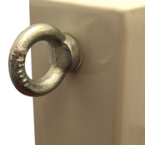 Dim Gray Steel Chain Eyelet Fitted For Parking Post