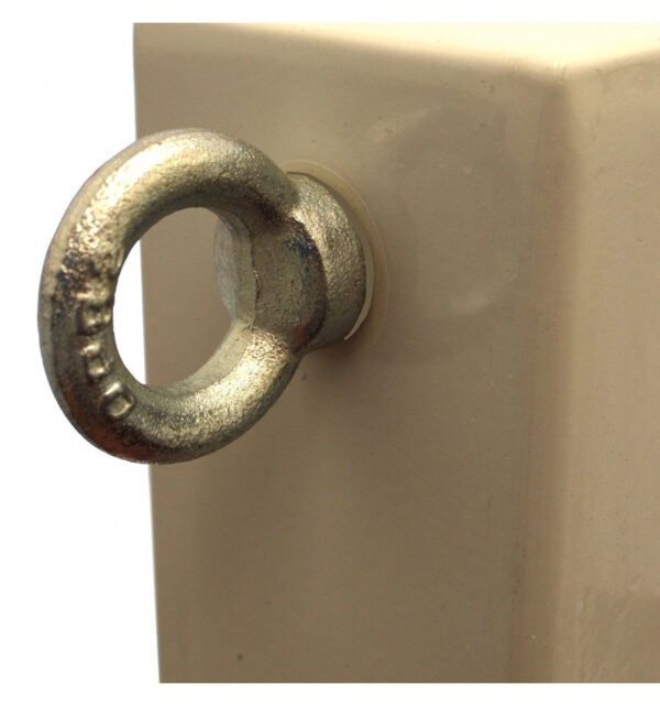 Dim Gray Steel Chain Eyelet Fitted For Parking Post