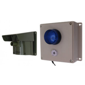 Dim Gray Driveway Alert With Outdoor Adjustable Siren & Flashing LED Receiver & New Pencil Beam Lens Cap