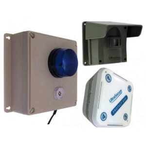 Dim Gray Driveway Alert & Outdoor Adjustable Siren, Flashing LED Receiver & Indoor Receiver