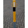 Dim Gray Heavy Duty Yellow Removable Security Post With Lift Out Handles