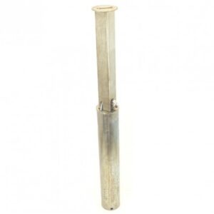 Gray 80mm Square Telescopic Plain Finish Security & Parking Post