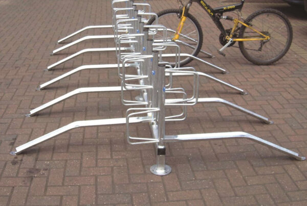 Dim Gray Type E Double Sided Cycle Rack